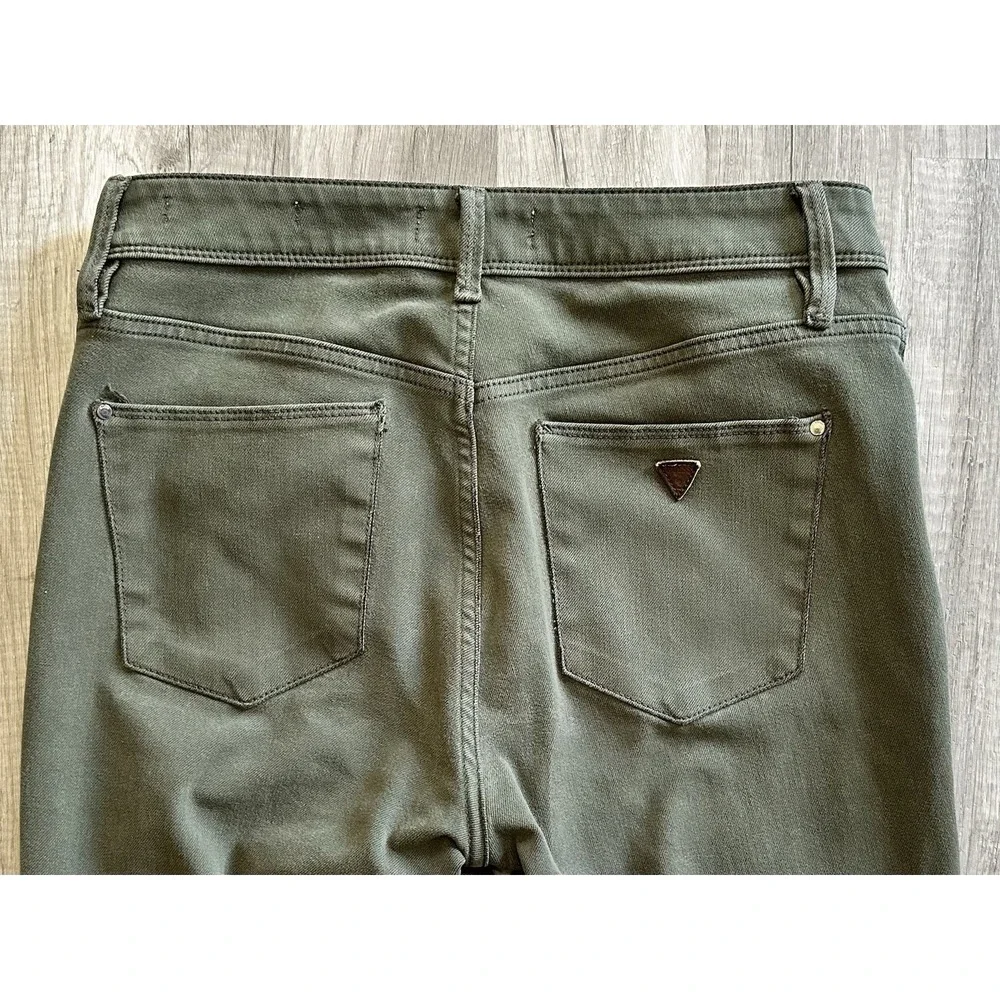 Guess 1981 Skinny Jeans Mid Rise Medium Wash Denim Women's Size 29‎ Green